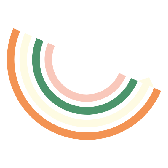 Logo arc-en-ciel Manger avec Sens